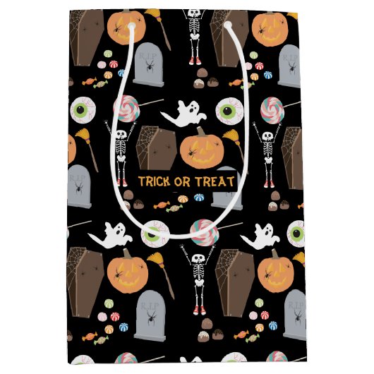 Halloween Trick oder Treat Mittlere Geschenktüte (Vorderseite)