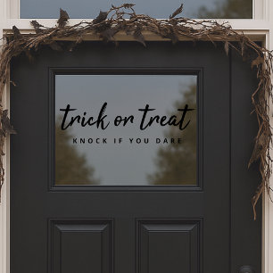 Halloween Trick oder Treat Moderne, stilvolle Tü Fensteraufkleber