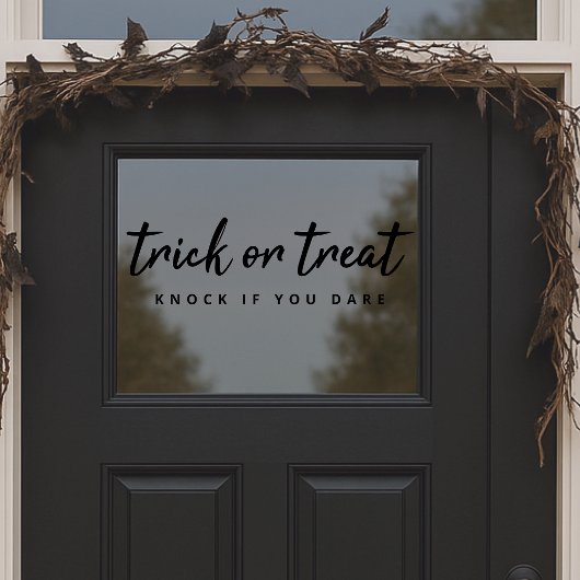 Halloween Trick oder Treat | Moderne, stilvolle Tü Fensteraufkleber