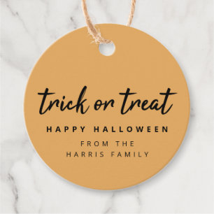 Halloween Trick oder Treat   Modernes, stilvolles  Geschenkanhänger