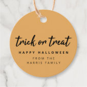 Halloween Trick oder Treat | Modernes, stilvolles  Geschenkanhänger (Vorderseite)