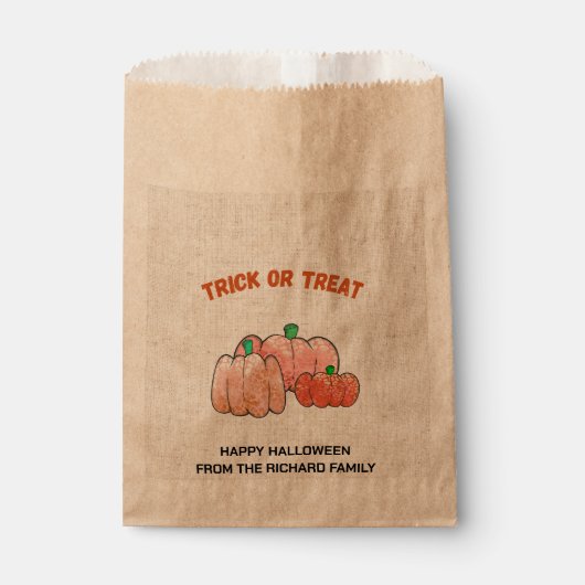 Halloween Trick oder Treat | Modernes, stilvolles Geschenktütchen (Vorderseite)