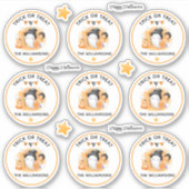 Halloween Trick oder Treat Name Boo Ghost Kiss Cut Aufkleber (Vorderseite)