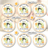 Halloween Trick oder Treat Name Ghost Kiss Cut Aufkleber