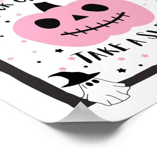 Halloween Trick oder Treat nehmen Sie einen süßen  Poster (Ecke)