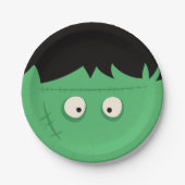 Halloween Trick oder Treat Niedlich Frankenstein M Pappteller (Vorderseite)