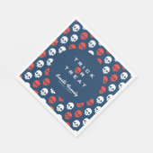 Halloween Trick oder Treat Niedliche Schädel. Serviette (Ecke)