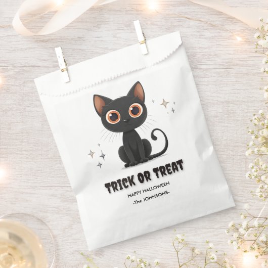 Halloween Trick oder Treat - Niedliche Schwarze Ka Geschenktütchen (Ausgeschnitten)