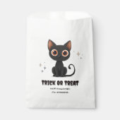 Halloween Trick oder Treat - Niedliche Schwarze Ka Geschenktütchen (Vorderseite)