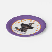 Halloween Trick oder Treat Niedlichen Black Cat He Pappteller (Schrägansicht)