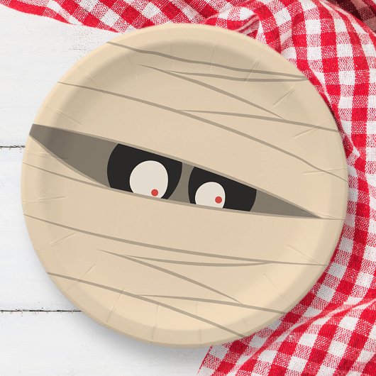 Halloween Trick oder Treat Niedlichen Mummy Squigg Pappteller