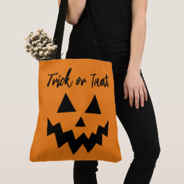 Halloween Trick oder Treat Orange Pumpkin Face Tasche