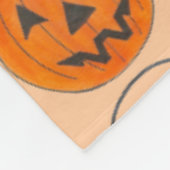 Halloween Trick oder Treat Orange Pumpkin Print Fleecedecke (Ecke)