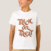 Halloween Trick oder Treat Orange Typografy Kids' T-Shirt (Vorderseite)