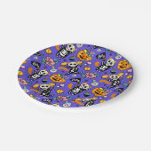 Halloween Trick oder Treat Pappteller (Schrägansicht)