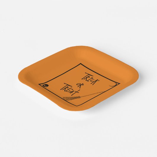 Halloween Trick oder Treat Pappteller (Gewinkelt)