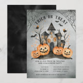 Halloween-Trick oder Treat-Party Einladung (Vorne/Hinten)