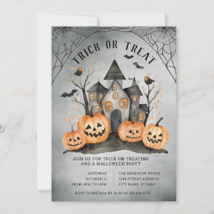 Halloween-Trick oder Treat-Party Einladung
