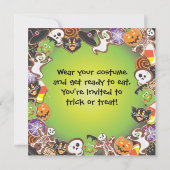 Halloween-Trick oder Treat-Party Einladung (Rückseite)