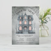 Halloween-Trick oder Treat-Party Einladung (Stehend Vorderseite)