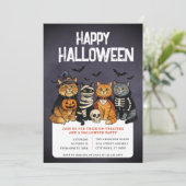 Halloween-Trick oder Treat-Party Einladung (Stehend Vorderseite)