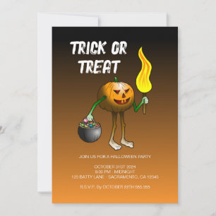 Halloween-Trick oder Treat-Party Einladung