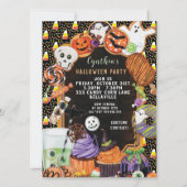 Halloween Trick oder Treat Party Einladung (Rückseite)