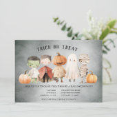 Halloween-Trick oder Treat-Party Einladung (Stehend Vorderseite)