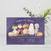 Halloween-Trick oder Treat-Party Einladung (Stehend Vorderseite)