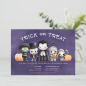 Halloween-Trick oder Treat-Party Einladung (Stehend Vorderseite)