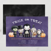 Halloween-Trick oder Treat-Party Einladung (Vorne/Hinten)
