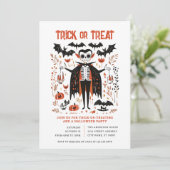 Halloween-Trick oder Treat-Party Einladung (Stehend Vorderseite)
