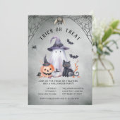 Halloween-Trick oder Treat-Party Einladung (Stehend Vorderseite)