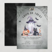 Halloween-Trick oder Treat-Party Einladung (Vorne/Hinten)