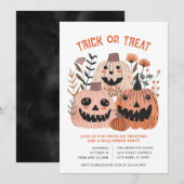 Halloween-Trick oder Treat-Party Einladung (Vorne/Hinten)