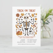 Halloween-Trick oder Treat-Party Einladung (Stehend Vorderseite)
