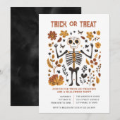 Halloween-Trick oder Treat-Party Einladung (Vorne/Hinten)