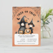 Halloween-Trick oder Treat-Party Einladung (Stehend Vorderseite)