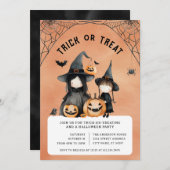 Halloween-Trick oder Treat-Party Einladung (Vorne/Hinten)