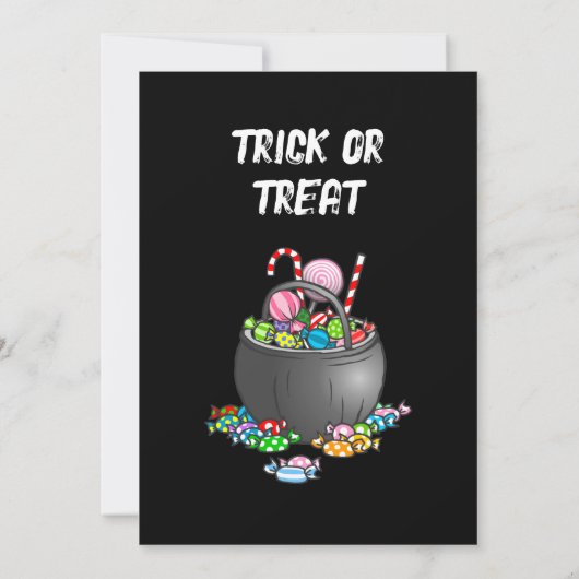 Halloween-Trick oder Treat-Party Einladung (Rückseite)