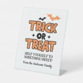 Halloween Trick oder Treat Party Table Sign Sockelschild (Vorderseite)