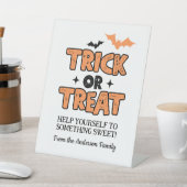 Halloween Trick oder Treat Party Table Sign Sockelschild (In SItu)