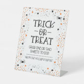 Halloween Trick oder Treat Party Table Sign Sockelschild (Vorderseite)