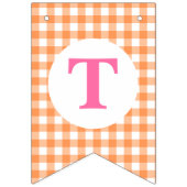 Halloween TRICK ODER TREAT Pink Pumpkins und karie Wimpelkette (Zweite Fahne)