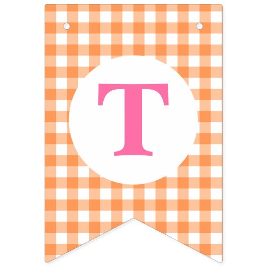 Halloween TRICK ODER TREAT Pink Pumpkins und karie Wimpelkette (Zweite Fahne)