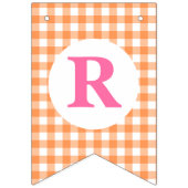 Halloween TRICK ODER TREAT Pink Pumpkins und karie Wimpelkette (Dritte Fahne)