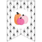 Halloween TRICK ODER TREAT Pink Pumpkins und Spinn Wimpelkette (Erste Fahne)