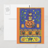 Halloween Trick oder Treat Postkarte (Vorne/Hinten)