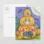 Halloween Trick oder Treat Postkarte (Vorne/Hinten)
