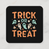 Halloween Trick oder Treat Quadratische Visitenkarte (Vorderseite)